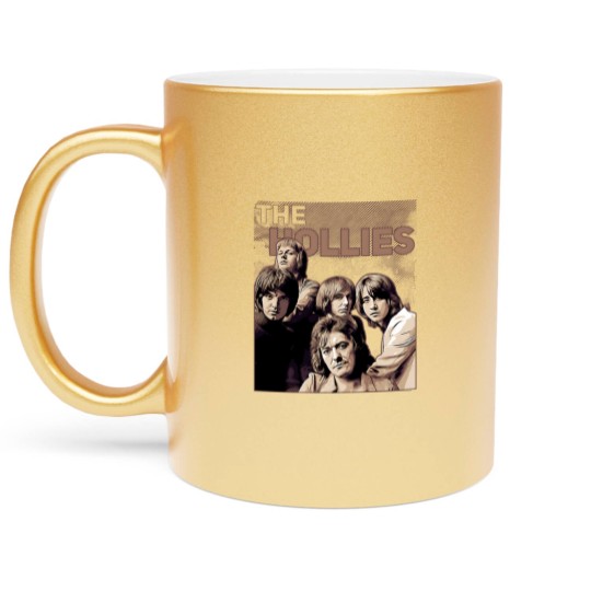 Discover The Hollies  Band Brown Vintage Metallic Mugs