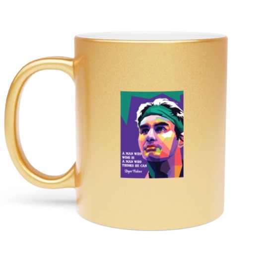 Discover Roger federer motivation - Roger Federer - Metallic Mugs