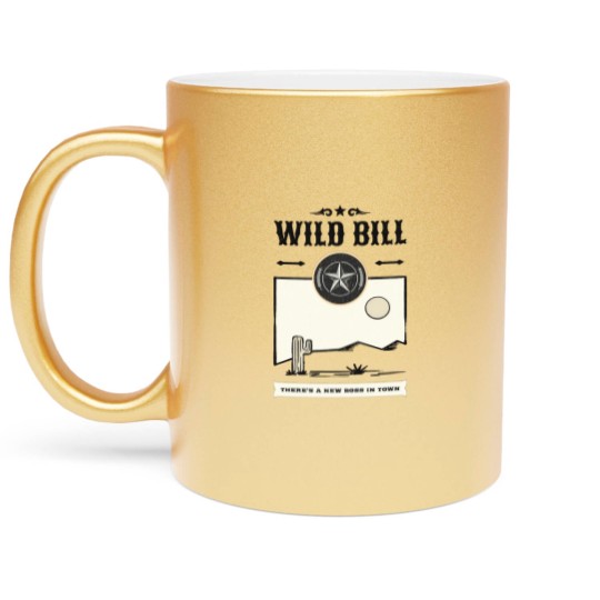 Discover Vintage Wild West Bill Poster Metallic Mugs