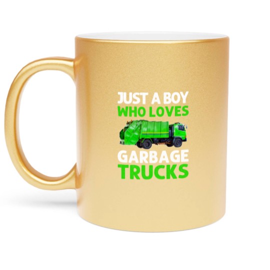 Discover Just A Boy Who Loves Garbage Trucks Metallic Mugs