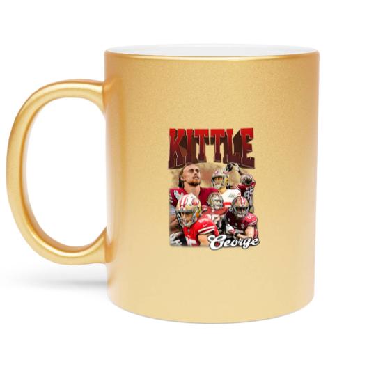 Discover Limited George Kittle Metallic Mugs professional American Football Player