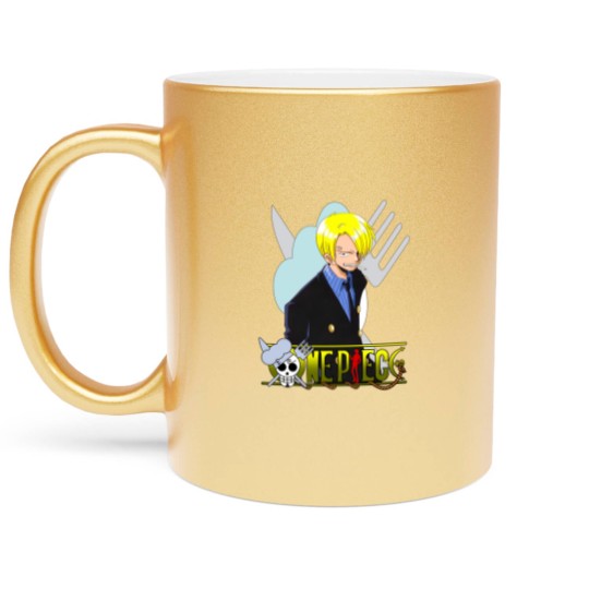 Discover one pieces SANJI complete design Metallic Mugs