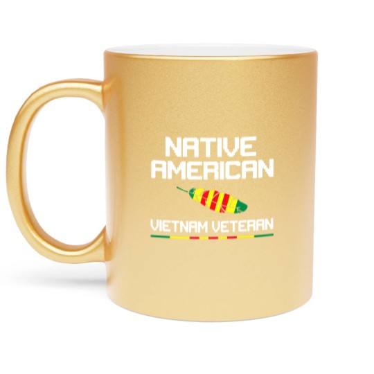 Discover Native American Vietnam Veteran Metallic Mugs