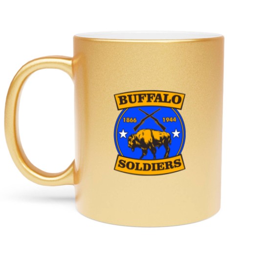 Discover Buffalo Soldiers T-ShirtBUFFALO SOLDIERS REGIMENT LOGO T-Shirt_by theanomalius_merch_ Metallic Mugs