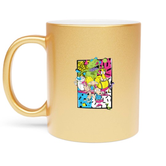 Discover Old School Cartoons 90's Metallic Mugs