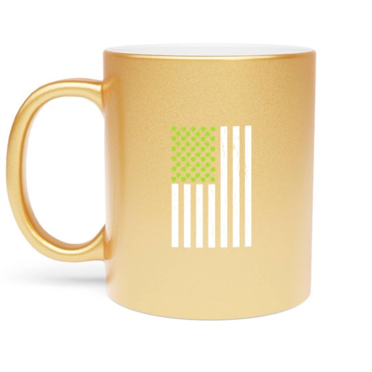 Discover Shamrock American Flag Metallic Mugs