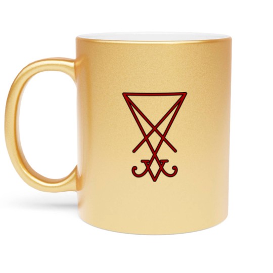 Discover Seal of Lucifer - Red Metallic Mugs
