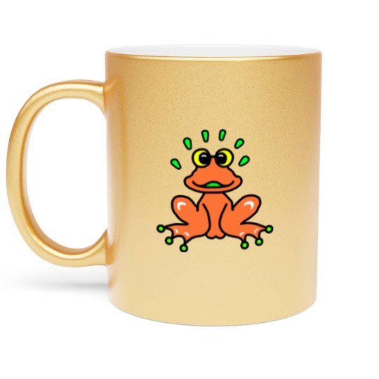 Discover Orange Frog Metallic Mugs