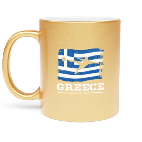 Discover Football - Greece football club Metallic Mugs