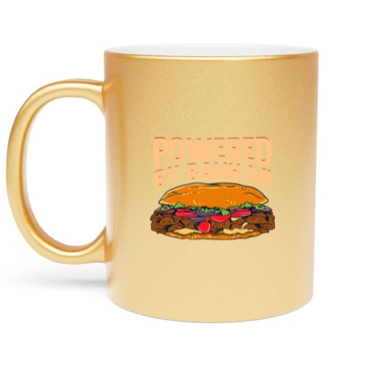 Discover Powered By Banh Mi Funny Vietnamese Food Gift Metallic Mugs