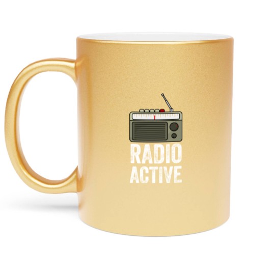 Discover Radio Active HAM Radio Gift Radio Operator Metallic Mugs