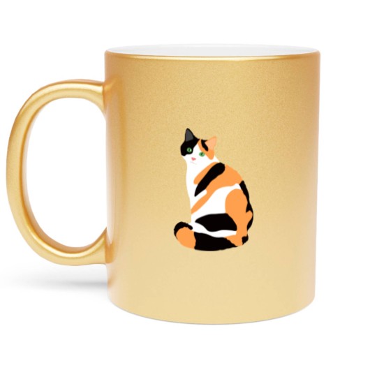 Discover Calico Cat Drawing Calico Lovers Calico Gift Metallic Mugs