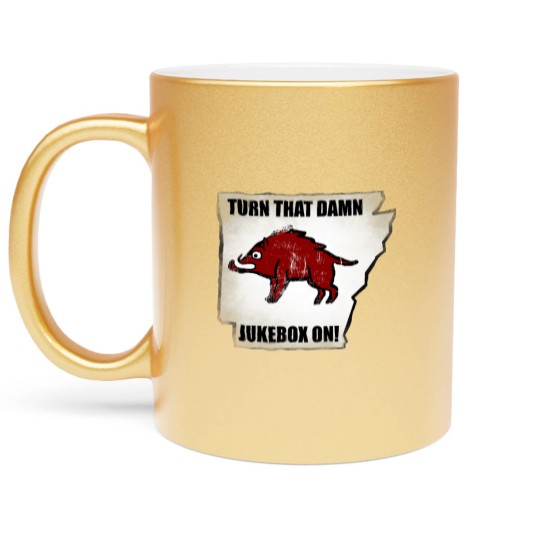 Discover Distressed Turn that Damn Jukebox On Metallic Mugs