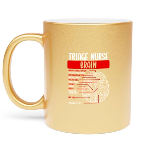 Discover Triage Nursing Badge Reel Funny Triage Nurse Metallic Mugs