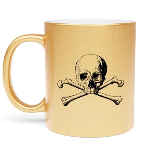 Discover Skull and cross bones Metallic Mugs