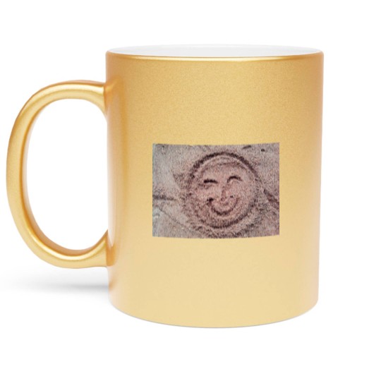 Discover Smiling Sun, Sand Emoticon, Summer Emoji Metallic Mugs