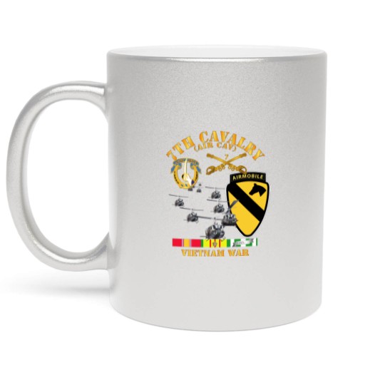 Discover 7th Cavalry (Air Cav) - 1st Cav Division w SVC - Air Assault - Metallic Mugs