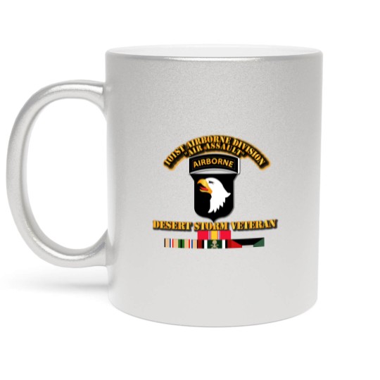 Discover Army 101st Airborne Division Desert Storm Veteran Metallic Mugs