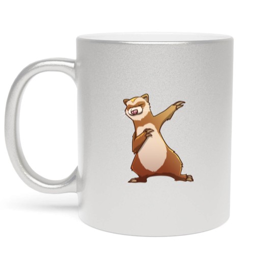 Discover Ferret Gift For Kids Men Women Dabbing Dance Hip-hop Metallic Mugs