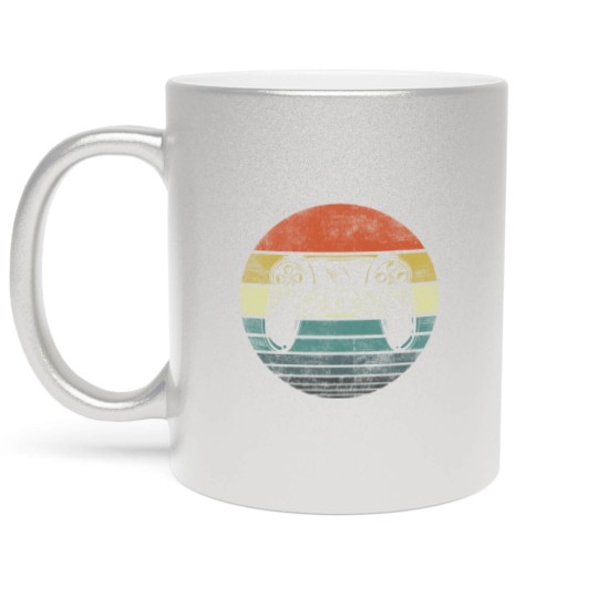 Discover Video Gamer Retro Video Game Controller Metallic Mugs