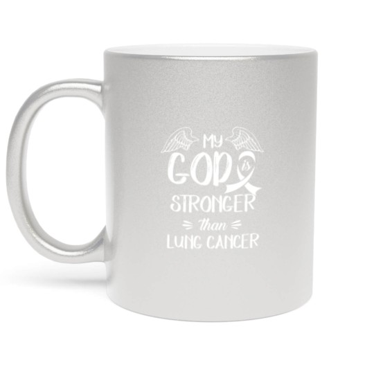 Discover LUNG CANCER Metallic Mugs