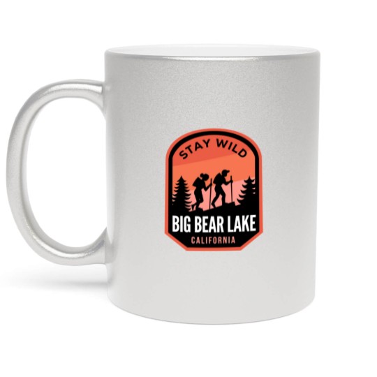 Discover Big Bear Lake California Hiking in Nature - Big Bear Lake California - Metallic Mugs