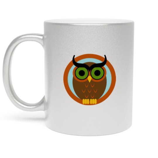 Discover 70s Style Owl - 70s - Metallic Mugs