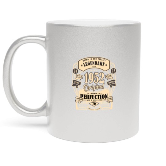 Discover 70th birthday gift myth legend original 1952 Metallic Mugs