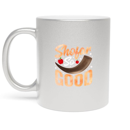 Discover Shofar So Good Rosh Hannukah Chanukkah Jewish Metallic Mugs