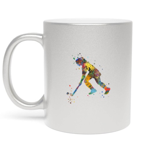 Discover Field hockey girl Metallic Mugs