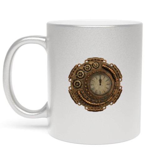 Discover Steampunk Clock Metallic Mugs