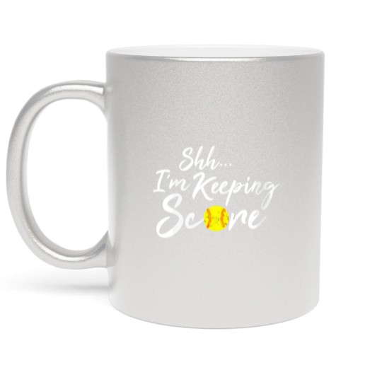 Discover Scorekeeper Softball Team Scorebook Keeper Gift Te Metallic Mugs