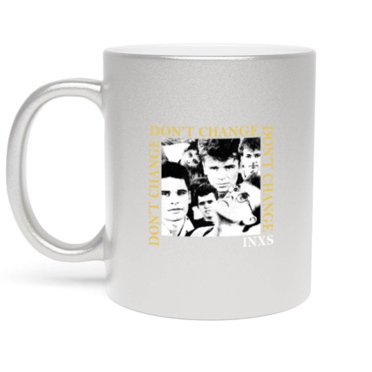 Discover Vintage INXS Dont Change Metallic Mugs, 1990s X Tour Vintage Concert