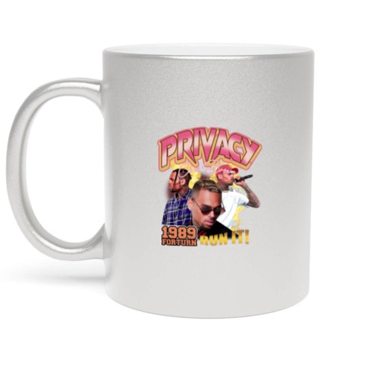 Discover Vintage Privacy Chris Brown Metallic Mugs, Chris Brown Hip Hop Tour 2022 Metallic Mugs