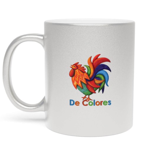 Discover De Colores Rooster Gallo Men's Jersey Polo Metallic Mugs