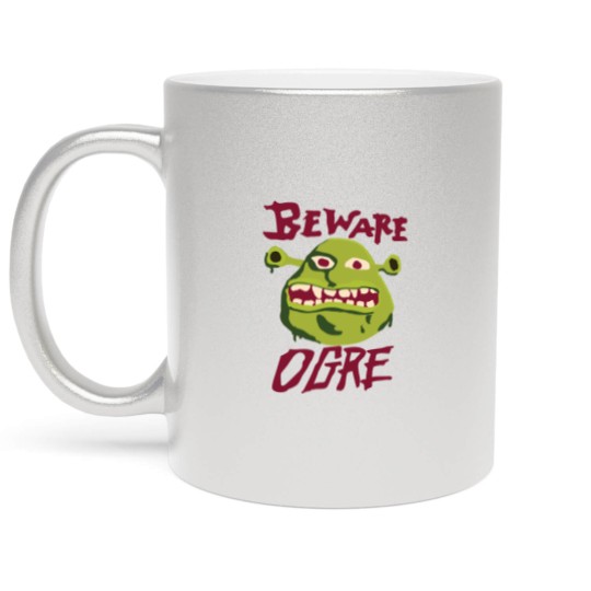 Discover Beware Ogre Shrek Sign Classic Metallic Mugs