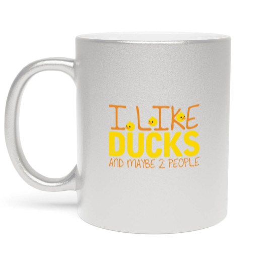 Discover Ducks Joke Pun People Duck Duckling Ducky Metallic Mugs