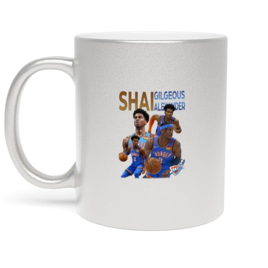 Discover Shai Gilgeous Alexander Vintage Metallic Mugs, Durant Metallic Mugs Vintage 90s 80s Bootleg Metallic Mugs