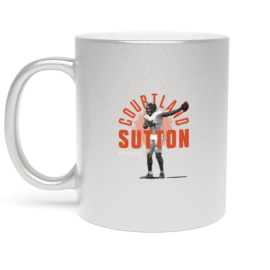 Discover Courtland Sutton Denver Player Name - Courtland Sutton - Metallic Mugs
