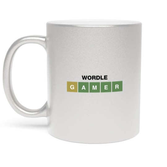 Discover Funny Wordle Style Joke. Wordle Gamer Metallic Mugs