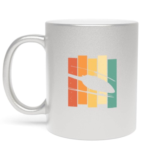 Discover Bell Jetranger Pilot Aviator Helicopter Aviation Metallic Mugs