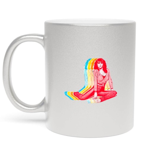 Discover Kate Bush / Retro Rainbow Aesthetic Design - Kate Bush - Metallic Mugs