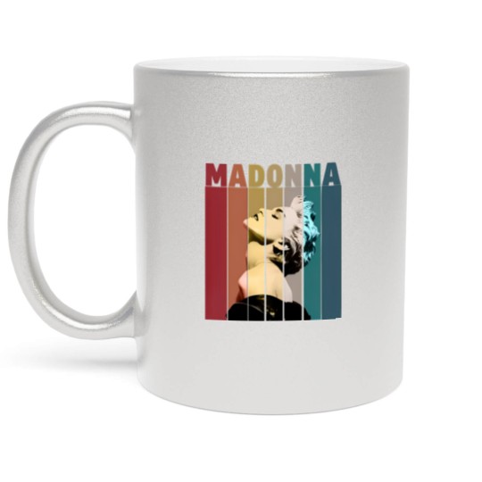 Discover Madonna Retro Vintage Metallic Mugs, Madonna Metallic Mugs, Music Metallic Mugs, Gift Metallic Mugs For You And Your Friends, Vintage Madonna Metallic Mugs