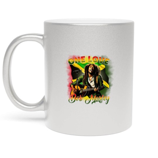 Discover Bob Marley , One love, One love movie Metallic Mugs