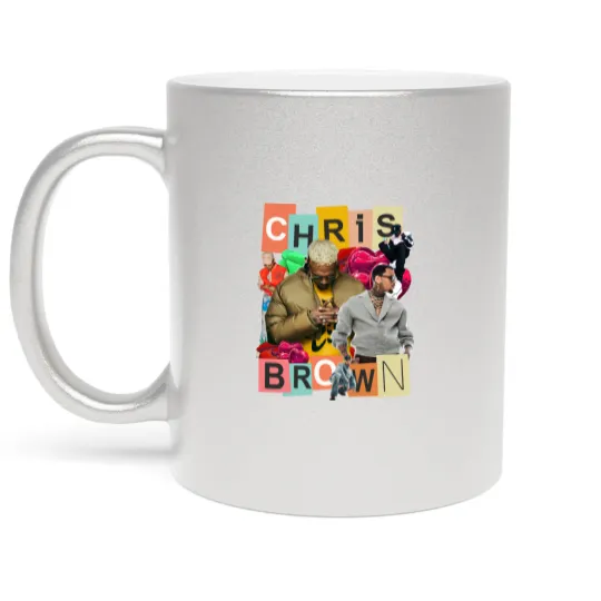 Discover Vintage Breezy Chris Brown Metallic Mugs