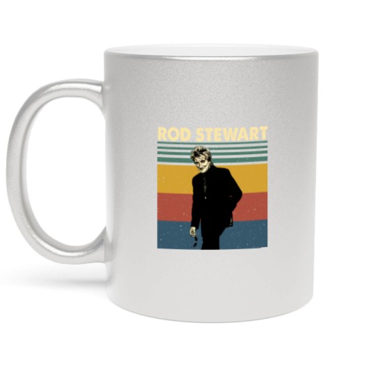 Discover Rod Stewart Retro Vintage Metallic Mugs, Rod Stewart Gift Metallic Mugs
