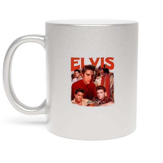 Discover Elvis Presley Music Metallic Mugs, Elvis Presley Vintage Retro, Elvis Presley Singer 2023 Gift