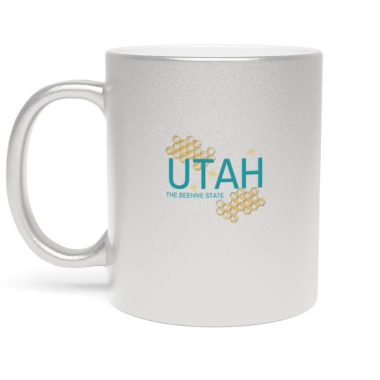 Discover Utah The Beehive State Bee - Utah - Metallic Mugs