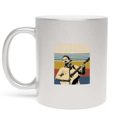 Discover Sturgill Simpson Retro Vintage Unisex Metallic Mugs, Sturgill Simpson Music Metallic Mugs