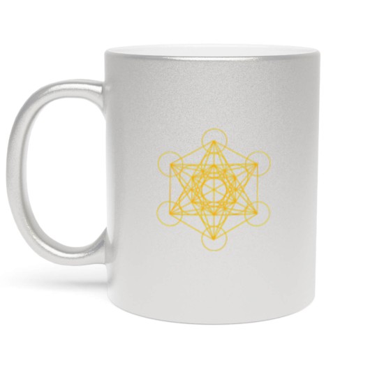 Discover Metatron Cube Gold Metallic Mugs